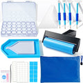 Diamond Painting Accessories,Diamond Painting Tools with Cute Blue Roller and Diamond Embroidery Box for DIY Diamond Painting Art - color: Blue