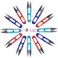 UCEC 12 Pack 4.2 Inch Thread Snips Crochet Small Sewing Scissors for Sewing - color: 12pack Red+blue+navy Blue