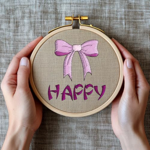 BENECREAT 4 Sheets Bow Water Soluble Embroidery Stabilizers, 36pcs Embroidery Paper with Pre-Printed Sewing Embroidery Stabilizers for Embroidery Hand Sewing Lover Beginners - color: Bow Tie