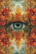 Moohue DIY Counted Stamped Cross Stitch Kits for Adults 14 Count Cross Stitch Patterns Eye Trees Printed Cross Stitch Kits for Adults (Eye Trees) - color: Eye Trees