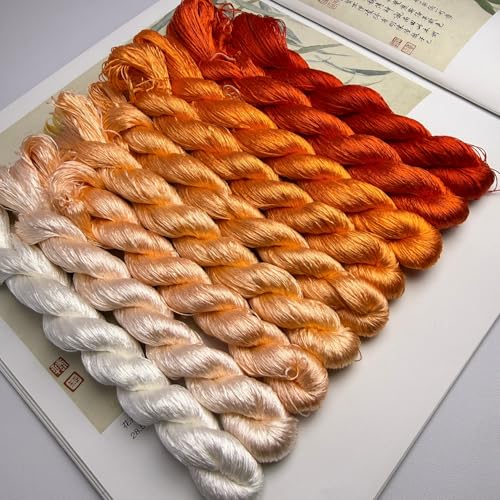 100% Mulberry Silk Embroidery Thread 9 Colors 110m Each (26) - color: 26