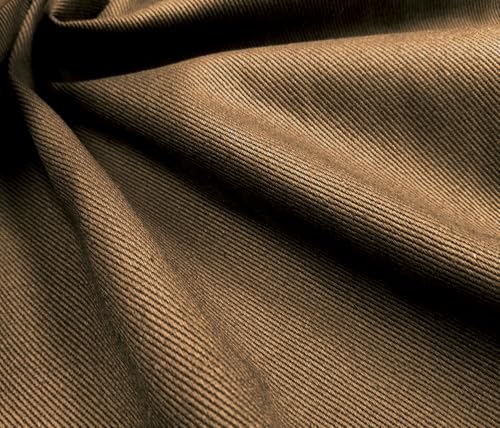 Premium Thick Cotton Twill Fabric By The Yard|12OZ Weight|58" Width|for Sewing,Quilting & Crafting-Coffee - color: Coffee