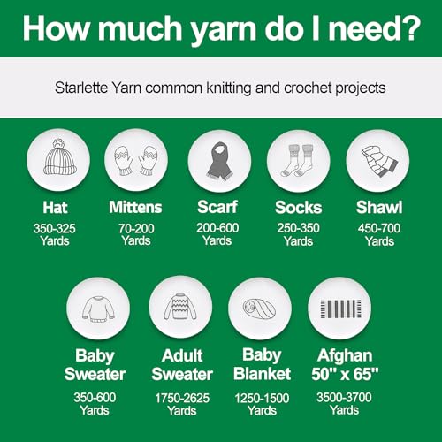 Mary Maxim Starlette Yarn, Soft Acrylic Yarn, 3.5 OZ,180 Yards,Grass Green - color: Grass Green