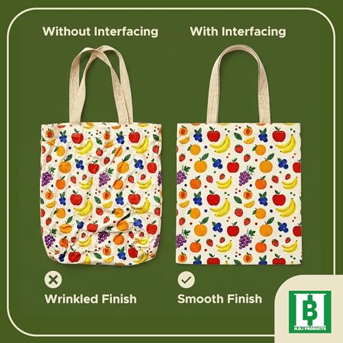 HBI Lightweight Fusible Interfacing, White Non Woven Iron-On, 20 in x 25 yd - size: 20” x 25 yd Light Weight