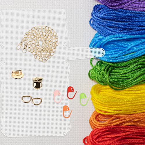 EXCEART Crochet Bag Making Plate Plastic Mesh Canvas Sheet for Purse Making Supplies Bag Shaper Insert Cut-to-Size DIY Grid Sheet with Holes for Weaving Knitting Sewing 17.91 X 16.33 in