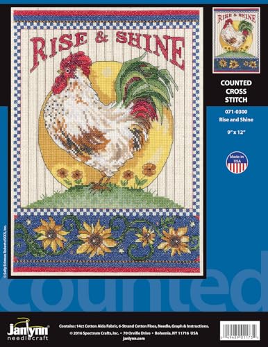 Janlynn Rise & Shine Counted Cross Stitch Kit 9x12