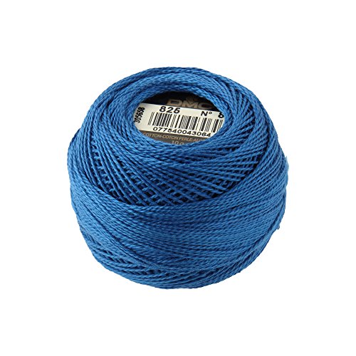 DMC Pearl Cotton Balls, Size 8, Dark Blue - color: Dark Blue, style: 8 Thread Count