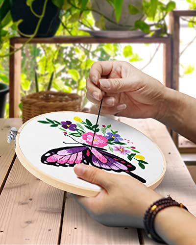 3 Pieces Embroidery Hoops, 10 inch Bamboo Frame Circle Cross Stitch Hoop Ring Embroidery Hoops Set for Embroidery and Cross Stitch - size: 10IN, 3 PCS