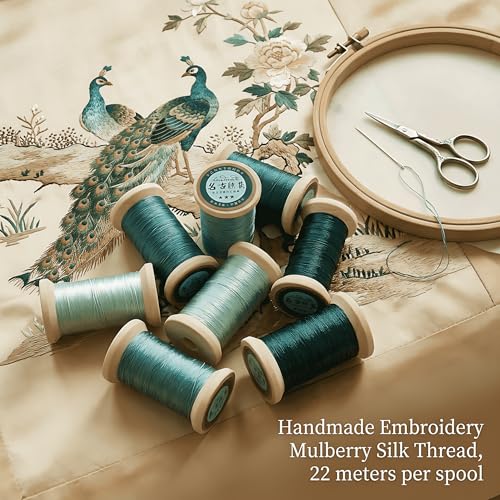 Natural 100% Mulberry Handmade Embroidery Silk Thread Silk Floss (53) - color: 53