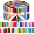 Tegeme 40 Pcs 2.55" Solid Color Jelly Fabric Strips for Quilting Clearance - color: Solid Style