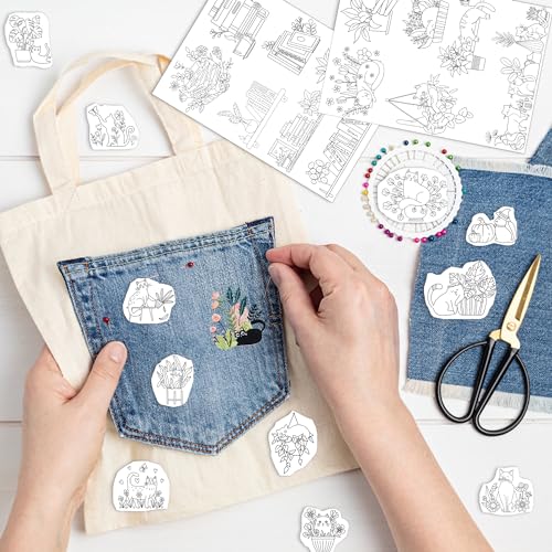 Water Soluble Embroidery Patterns, Stick and Stitch Paper for Sewing - color: Cat 1386