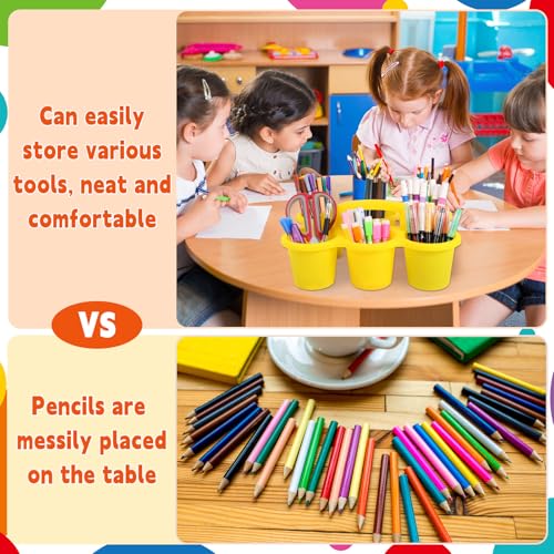 6 Pack Classroom Caddy Organizer with Handle, 6 Compartments, Colorful - color: Colorful