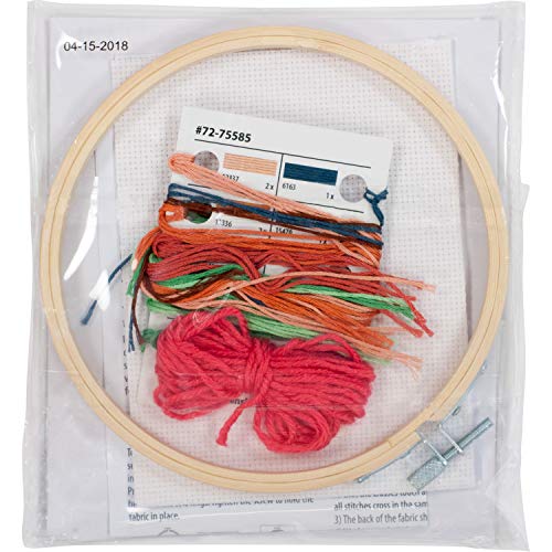 Dimensions Arts and Crafts Stuck on You Counted Cross Stitch Kit for Beginners, 6''D - color: Stuck on You