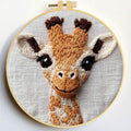 Punch Needle Kits Cute Giraffe 20x20cm-1