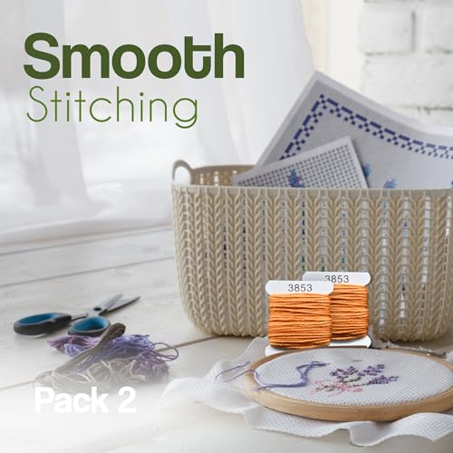 Embroidery Floss Kit and Refills - Cotton Threads - DMC Color Coding for Cross Stitch, String Crafts, Friendship Bracelets - color: 3353 Amber