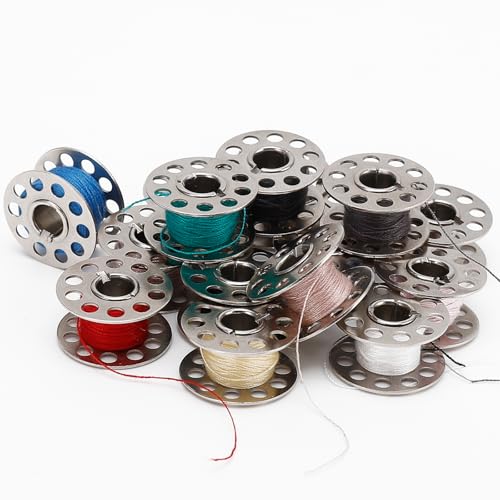 Metal Class 15 Sewing Machine Bobbins, 28 PCS, Universal Replacement Parts
