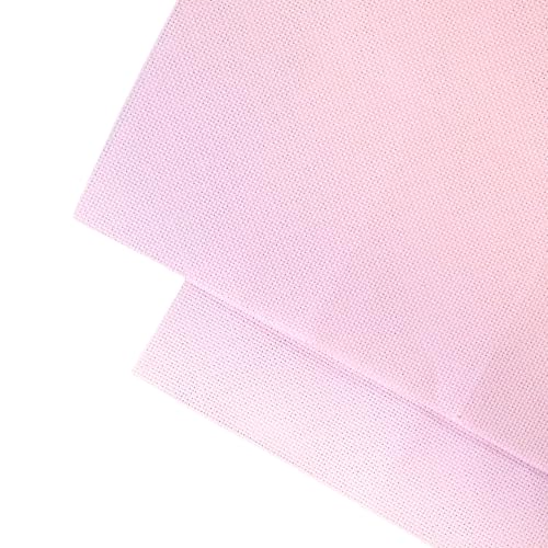 2 Sheets of Pink 11 Count Aida Cloth – 18 x 18 Inch Pre-Cut Fabric Squares – Cross Stitch Fabric – 100% Cotton – Ideal for Needlework & Embroidery – The Knotty Unicorn - color: Pink