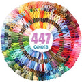LOVIMAG Embroidery Thread 447pcs Friendship Bracelet String Floss Kit Yarn - style: 447p Colors