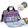LUXJA Embroidery Project Bag, Embroidery Kits Storage Bag (Bag Only), Purple - color: Purple