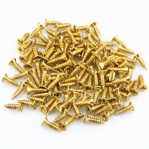 Sawtooth Picture Hangers,100 Pcs Black Steel Photo Frame Hanging Hangers 200 Screws for Wall Clock Paintings Wood Craft Decor Artwork Signs Posters Picture Frame Sketch Hanger,Cross-Stitch (Gold) - color: Gold