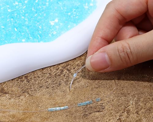 Glass Bugle Tube Beads 1400Pcs/30g Mini Seed Beads 2 * 3mm Small Craft Loose Spacer Beads for DIY Bracelets Necklace Earring Jewelry Making (Sky Blue) - color: Sky Blue