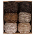 Valdani Pearl Cotton Sz 12 | Essential Neutrals | 6 Balls | 109 Yds/Ball