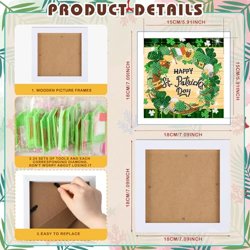 Trandraft 13 Pcs Fall Wreath Holiday Small Diamond Art Kits for Adults DIY - style: Wreath