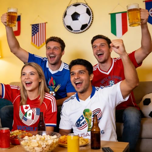 24Pcs Soccer Cup 2026 Dtf Transfers Ready to Press USA Canada Mexico Soccer Cup Iron on Transfers for Tshirts Vinyl Stickers for Clothing Pillows Bag DIY Crafts - color: Soccer Cup 2026