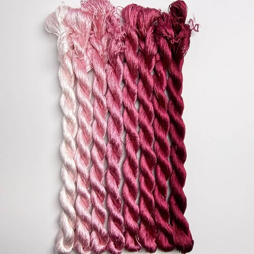 100% Mulberry Silk Embroidery Thread 8 Colors 110m Each (35) - color: 35