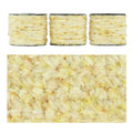 Artisanal Yarn Collection Multifiber Fancy Yarn for Knitting Crocheting Crafts DIY, Set of 3 Rolls (Soft Yellow Feather Weave) - color: Soft Yellow Feather Weave