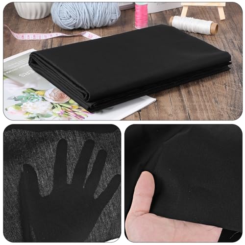 5 Yards Black Cotton Fabric by the Yard Fabrics,59 Inches Wide Medium Weight 100% Natural Cotton Fabrics,Bleached Muslin Fabric for Sewing Clothing Crafts Material - color: Black, size: 5 yard