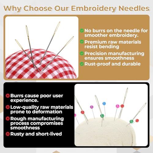 30PCS Cross Stitch Needles Size 24, Large Eyes Supplies Hand Sewing Needle