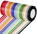 392 Yards Rainbow Satin Ribbon for Gift Wrapping, Double Face Ribbon Set - size: 1/4 inch