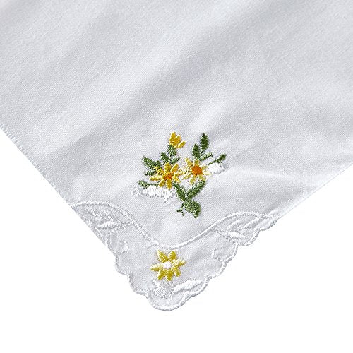 RDS HANKYTEX Cotton Embroidery Ladies' Handkerchiefs Lace Set of 6 - style: 2