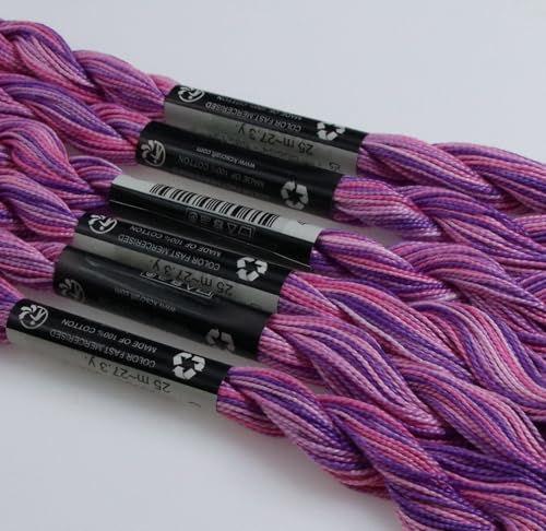 KCS 162 Yards(150 Meters) Mercerized Pearl Cotton Crochet Needlepoint Thread,Size 5,6 skeins,4260 - color: 4260
