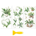 Peacoblue Rub on Transfer Decal Sticker for Furniture Craft Decor 6"x12" Lily of The Valley, 3Pcs Waterproof UV DTF Transfer for Drawer Dresser Glass Porcelain Wood Plastic - style: Lily of The Valley