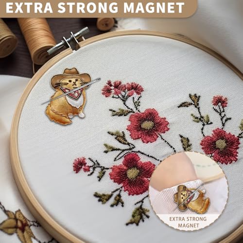 Needle Minder Magnet, Magnetic Needle Minder, Needle Minders Magnetic Cross Stitch Accessories, Magnetic Needle Holder, Life Tree, Butterfly, Cats, Owl, Heart (Garfield) - size: Garfield