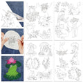 4 Sheets Water Soluble Embroidery Stabilizers 11.69x8.27 Inches Animal Stick and Stitch Embroidery Paper Adhesive Embroidery Transfer Paper with Ox Bird Pattern for Shirts Bags - style: Animal