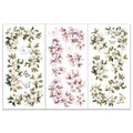 OLYCRAFT 3pcs/Set Magnolia Rub on Transfers for Furniture and Crafts 6x12 inch Flower Corner Furniture Decals Butterfly Transfer Stickers Rub on Decals for Wood Furnitures Home Decor - style: Magnolia Border