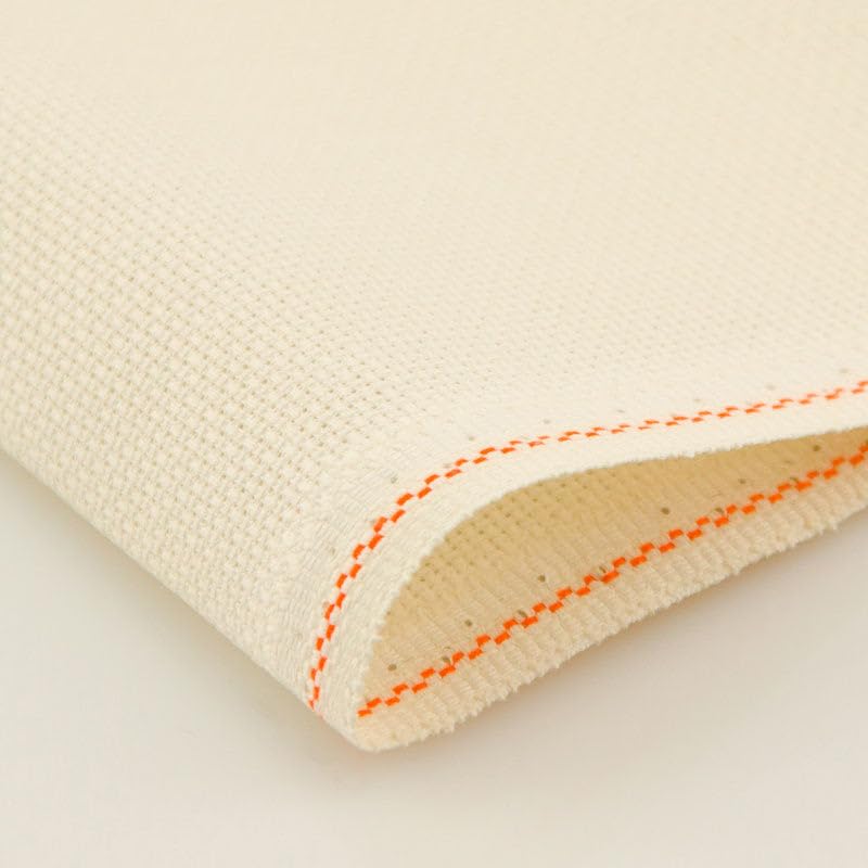 Zweigart 14 Count Aida Fabric – Beige (264), 19.7" x 59", Premium Cotton Cloth for Cross Stitching, Embroidery & Needlecrafts - color: Beige (264), size: 19.7" x 59"