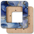 Small Hoop with Magnetic Holders from Plywood for Embroidery and Cross Stitching, MP-016 Size(2.6x2.6 in) (Gray-Blue Marble) - color: Midnight