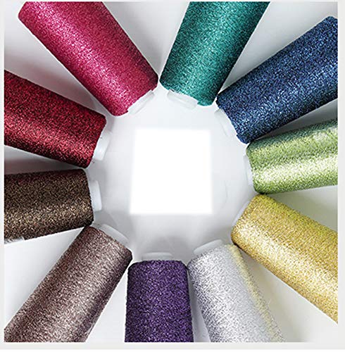 Truevalue 2 Balls Accessory Lurex Yarn, Shining Glitter Metallic Knitting-in Yarn, Sparkle Thread for Knitting and Crochet Sweater Shawl 5000 Yards (Grey Glitter) - color: Grey Glitter