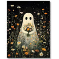 Ghost Flower Stamped Cross Stitch Kits for Adults Beginners 12x16 inch - color: ghost Cross Stitch
