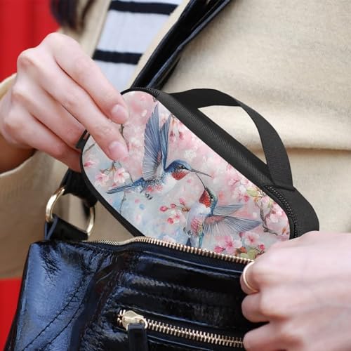 Cherry Blossom Hummingbirds Insulin Cooler Travel Case Insulated Diabetic Bag with Top Handle Medication Cooler Bag for Insulin Pens and Blood Glucose Monitor Supplies Easy to Carry - color: Cherry Blossom Hummingbirds