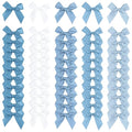 Pre-Tied Dusty Blue Satin Ribbon Bows for Crafts 3 Inch, 5 Colors - color: Dusty Blue 5 Colors