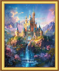 Foxnyart Stamped Cross Stitch Kits Full Range of Embroidery Needlework Starter Kits for Beginners Adults 11CT Embroidery Patterns Art Crafts DIY Needlepoint Kit-Magic Rainbow Castle 16x20 inchs - color: DIYcolor16