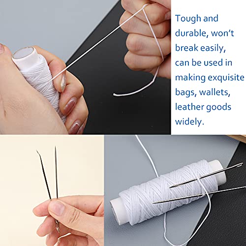 Waxed Thread, Upholstery Needle and Thread 32 Yards White - color: White, size: 32Yard
