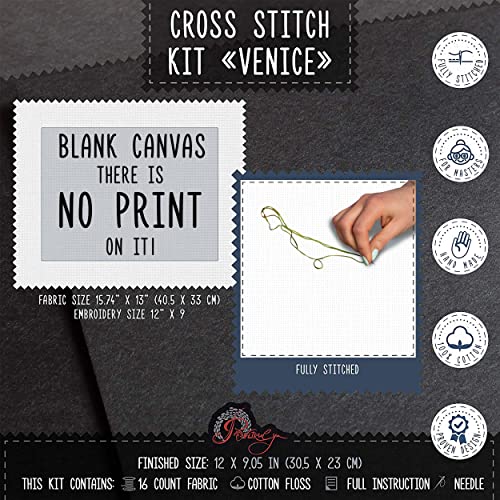 Povitrulya Counted Cross Stitch Kit for Adults 'Venice' - color: Venice