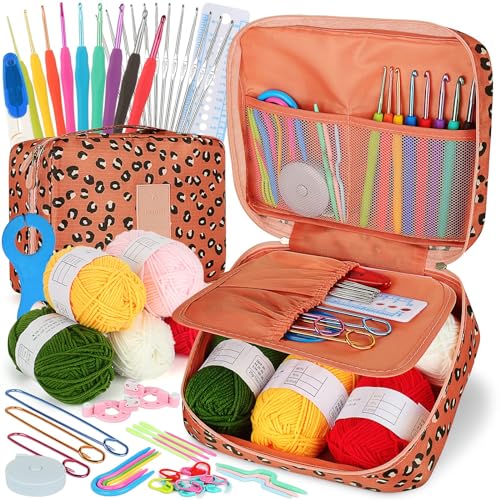 Coopay Crochet Kit for Beginners Adults Kids w/Step-by-Step Instructions - color: Green