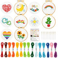 Pllieay 10 PCS Cross Stitch Kits for Beginners, Embroidery Beginner Kits